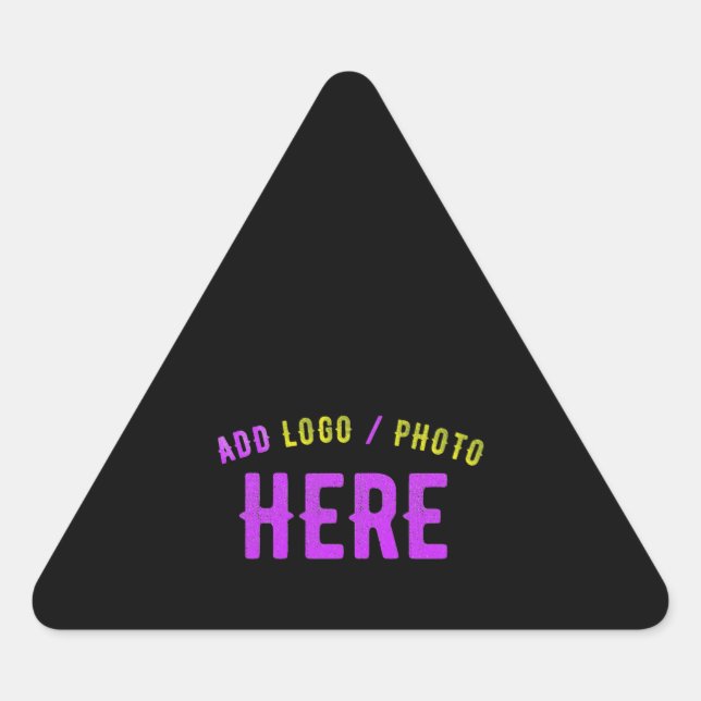 ADESIVO TRIANGULAR NA MODA MODERNO PERSONALIZÁVEL NEGRO VERIFICADO CO (Frente)