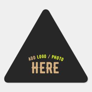 ADESIVO TRIANGULAR NA MODA MODERNO PERSONALIZÁVEL NEGRO VERIFICADO CO