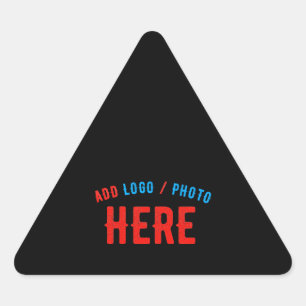 ADESIVO TRIANGULAR NA MODA MODERNO PERSONALIZÁVEL NEGRO VERIFICADO CO