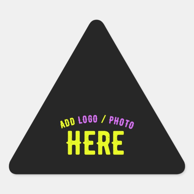 ADESIVO TRIANGULAR NA MODA MODERNO PERSONALIZÁVEL NEGRO VERIFICADO CO (Frente)