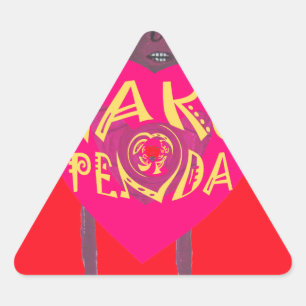 Adesivo Triangular Nakupenda Love Art - Swahili Heart Design