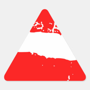 Adesivo Triangular Namorados vermelhos da paixão do amor do batom do