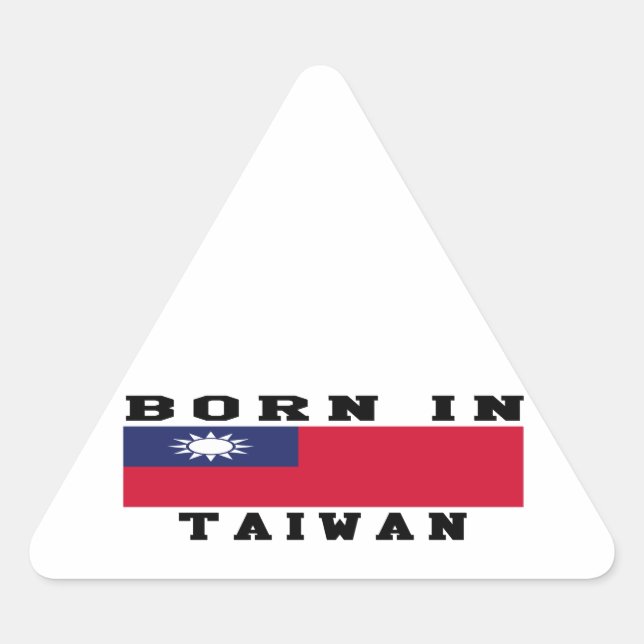 Adesivo Triangular Nascer Em Taiwan (Frente)