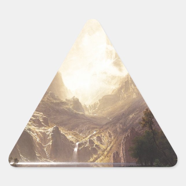 Adesivo Triangular Natureza selvagem e vida selvagem (Frente)