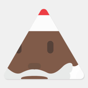Adesivo Triangular negro santa claus emoji