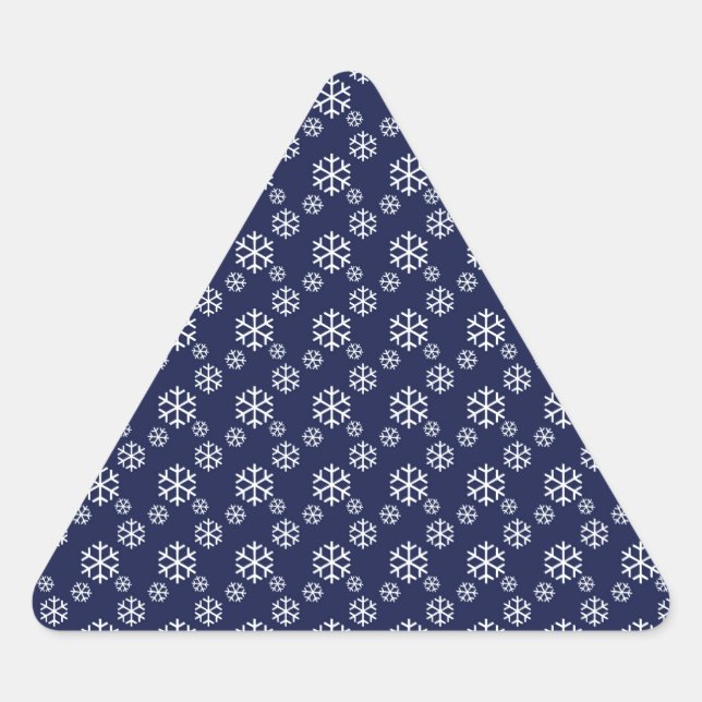 Adesivo Triangular Nevando na véspera de Natal (Frente)