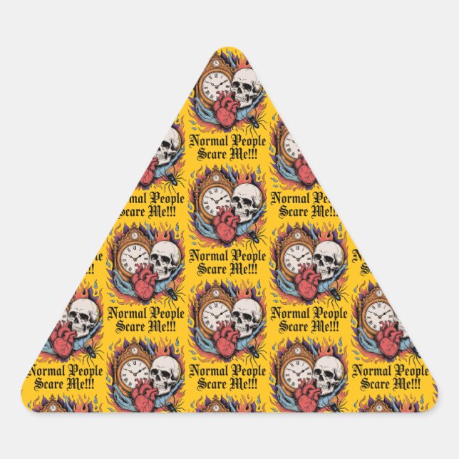 Adesivo Triangular Normal People Scare Me (Frente)