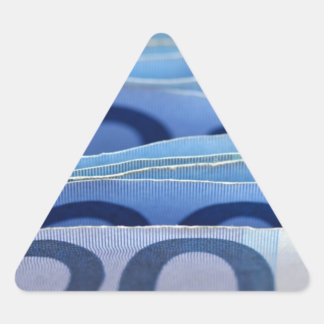 Adesivo Triangular Notas de 20 euros - Arte Monetária (Frente)