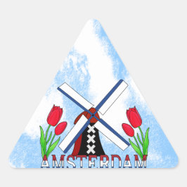 Adesivo Triangular Novo Estilo Amsterdã Esteira Holandesa E Tulip