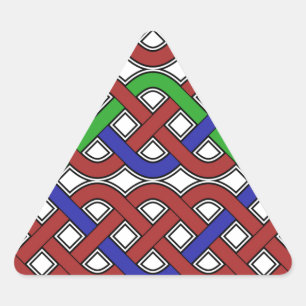 Adesivo Triangular Números azuis, verdes e vermelhos