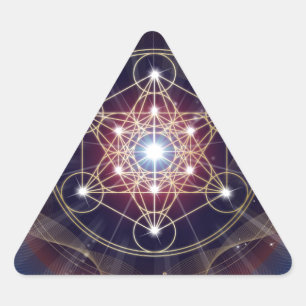 Adesivo Triangular O cubo de Metatron - Merkabah