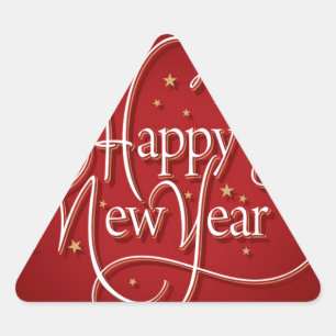 Adesivo Triangular O feliz ano novo
