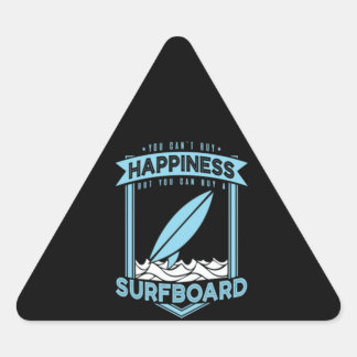Adesivo Triangular O Maior Feliz Está Surfando No Próprio Surfboard