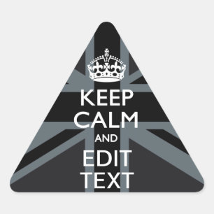 Adesivo Triangular O preto no preto mantem a calma para obter seu