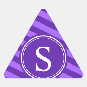 Adesivo Triangular O roxo listra o monograma
