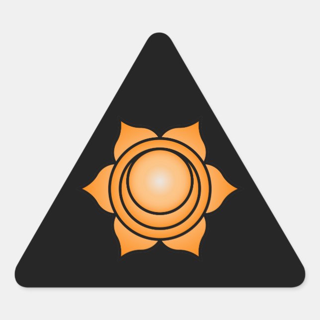 Adesivo Triangular O Sacral Chakra (Frente)