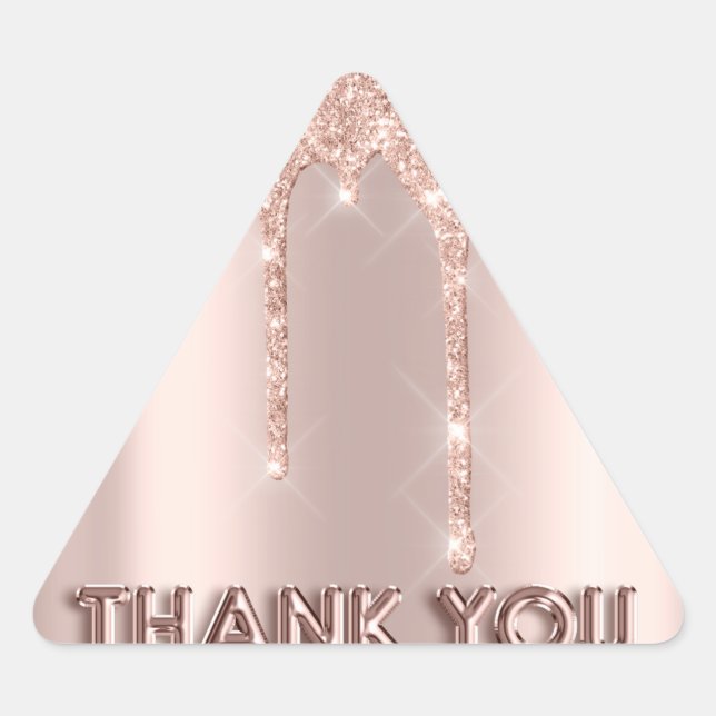 Adesivo Triangular Obrigado por Comprar o Triângulo Dourado das Unida (Frente)