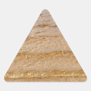 Adesivo Triangular Ondas marinhas de Praia de Sandy Water Clear