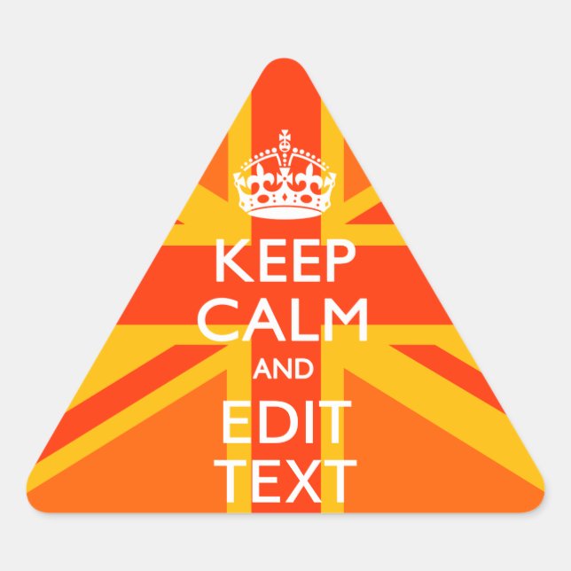 Adesivo Triangular Orange Union Jack British Flag Swag (Frente)