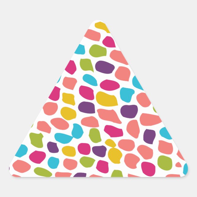 Adesivo Triangular padrão colorido (Frente)