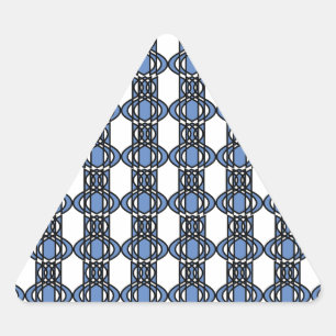 Adesivo Triangular Padrão de escaravelho Abstrato Azul do Mod Retro