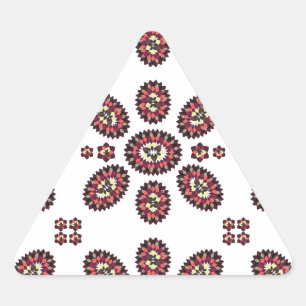 Adesivo Triangular Padrão de Flor Mandala