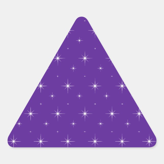 Adesivo Triangular Padrão De Ovos, Violetas, Índios E Estrelas Brilha (Frente)