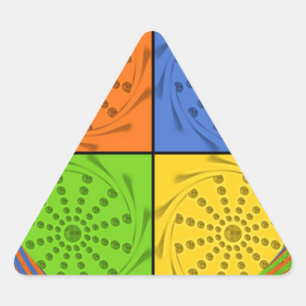 Adesivo Triangular Padrão de tecido egípcio sem costura
