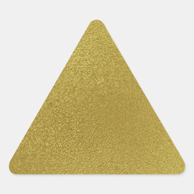 Adesivo Triangular Padrão Dourado de metal (Frente)