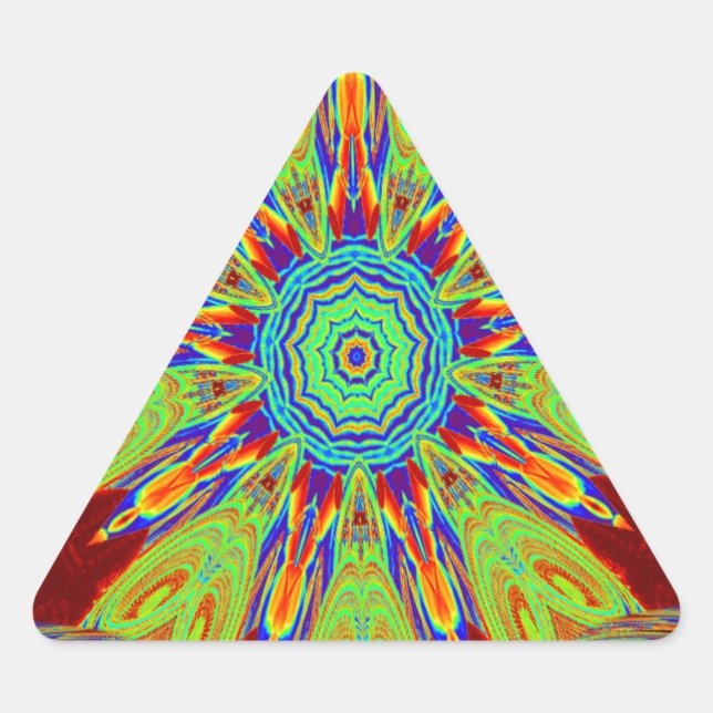 Adesivo Triangular Padrão étnico europeu da Ásia africana (Frente)