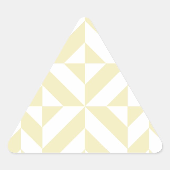 Adesivo Triangular Padrão geométrico Dourado pálido do cubo deco (Frente)