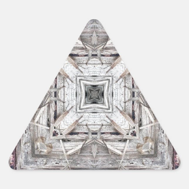 Adesivo Triangular Padrão Inspirado Aztec bonito Tingido Rosa (Frente)