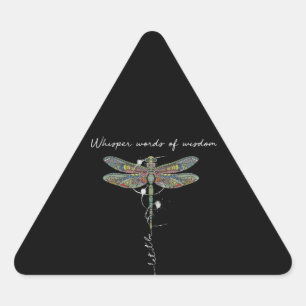 Adesivo Triangular Palavras Sussuras De Dragão De Brocade Sabedoria