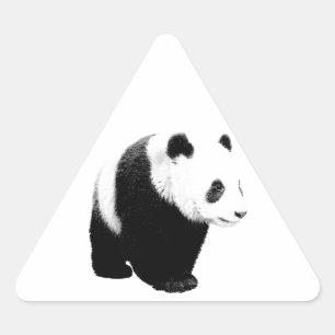 Adesivo Triangular Panda Preta e Branca