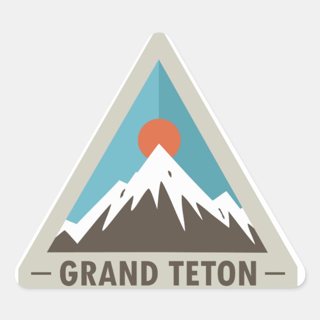 Adesivo Triangular Parque Nacional Grand Teton (Frente)