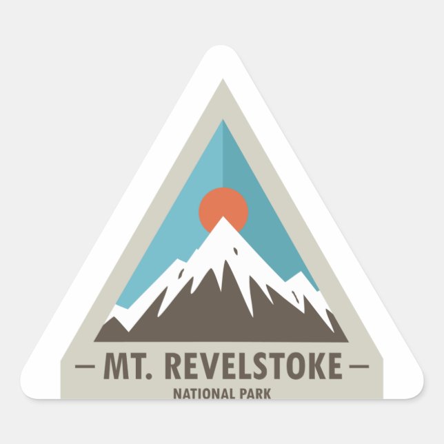 Adesivo Triangular Parque Nacional Monte Revelstoke (Frente)