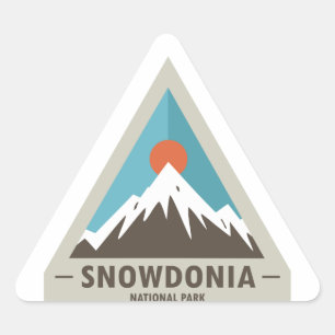 Adesivo Triangular Parque Nacional Snowdonia