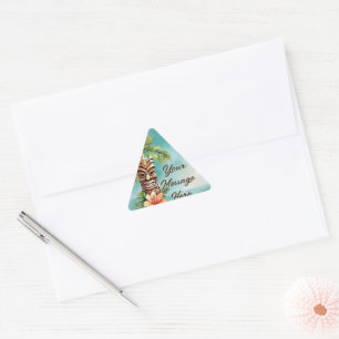 Adesivo Triangular Partido Tropical Tiki