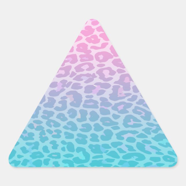 Adesivo Triangular Pastel Ombre Leopard (Frente)