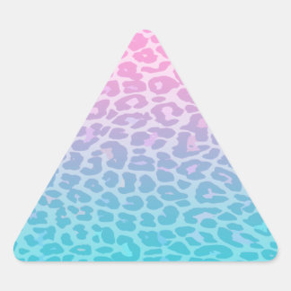 Adesivo Triangular Pastel Ombre Leopard