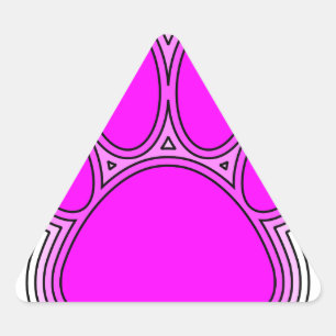 Adesivo Triangular Pata De Cachorro A Rosa Com Descrições
