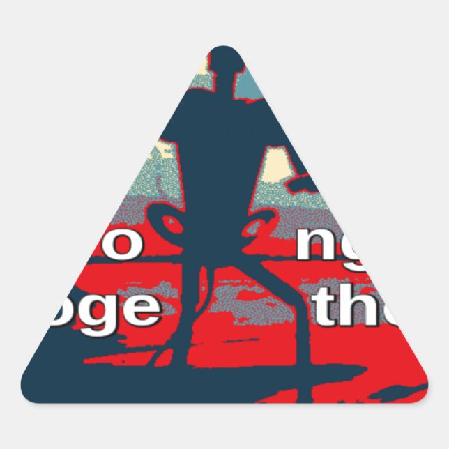 Adesivo Triangular Patriotic USA Hope Graphic Art Impressão Design (Frente)