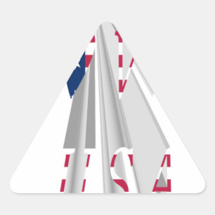 Adesivo Triangular Patriotismo Crescente: Eu Amo Arte Perspectiva dos