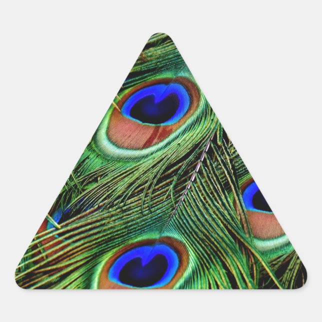 Adesivo Triangular Penas de Peacock (Frente)