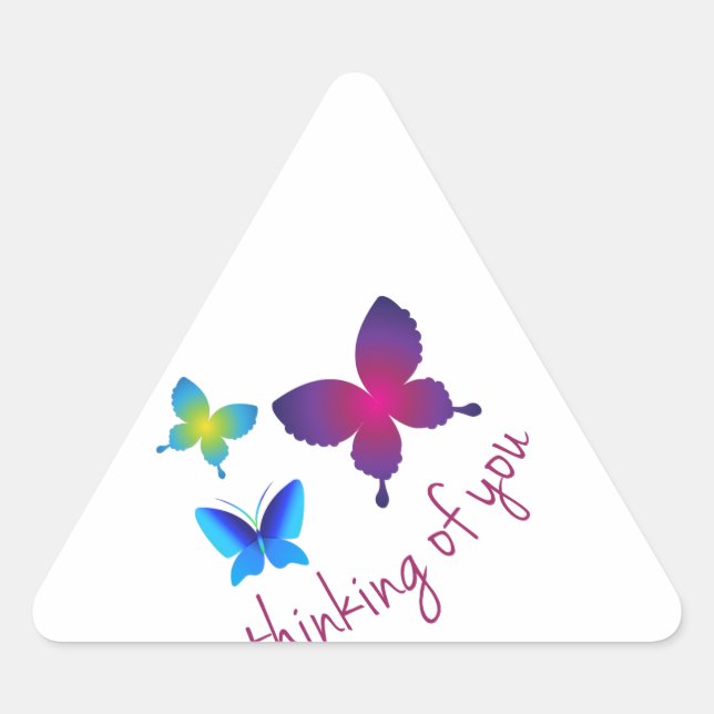 Adesivo Triangular Pensando Em Você (Frente)