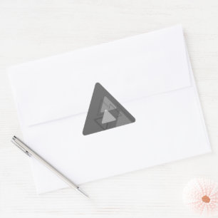 Adesivo Triangular Piada de triângulos geométricos monocromáticos