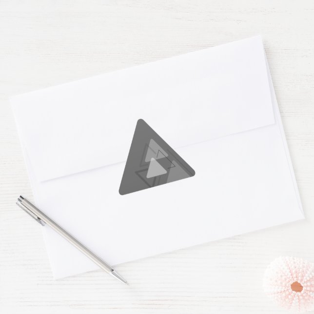 Adesivo Triangular Piada de triângulos geométricos monocromáticos mod (Envelope)