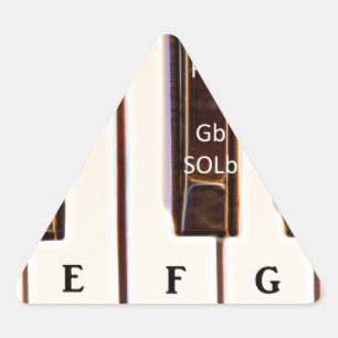 Adesivo Triangular Piano Octave DO RE MI