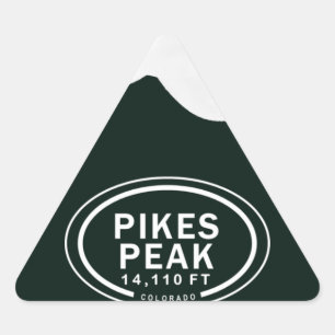Adesivo Triangular Pikes Pico 14.110 FT Colorado Rocky Mountain