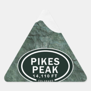 Adesivo Triangular Pikes Pico 14.110 FT Colorado Rocky Mountain